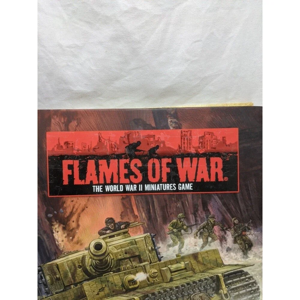 Lot Of (2) Flames Of War World War II Miniatures Game Rulebooks Hardcover Mini